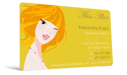 tarjetas pvc de visita